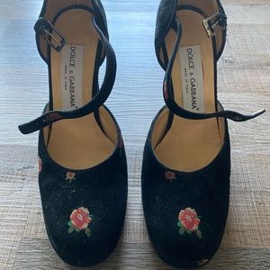 Dolce & Gabbana Floral Mary Jane Heels